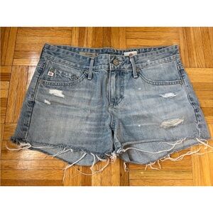 AG The Bonnie Relaxed Short Size 25 Light Wash Denim